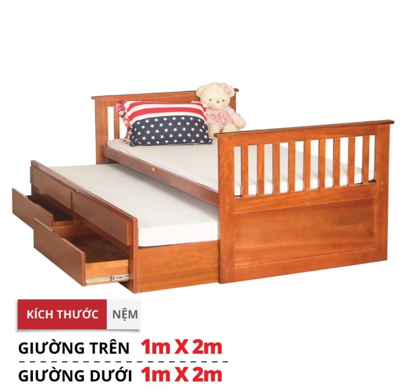 Giường tầng hộp màu cánh gián 200A.GBA