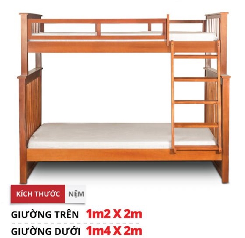 Giường tầng trên 1m2 dưới 1m4 - 1214A.GT